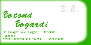 botond bogardi business card